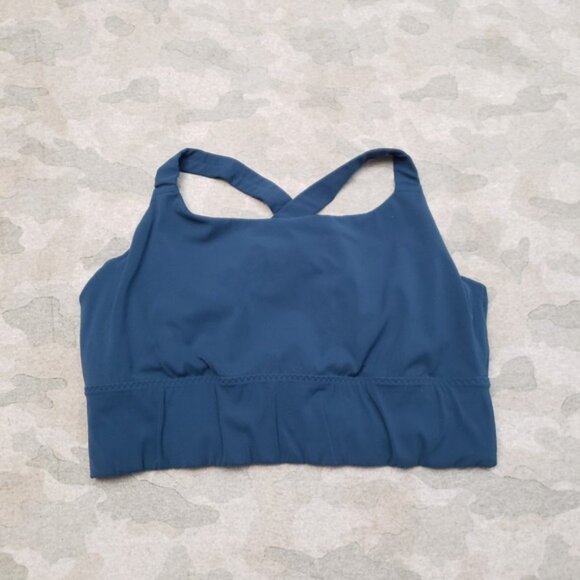 Athleta Sports Bra Womens XL Blue Pullover Athletic Gym Fitness Yoga - Picture 1 of 5